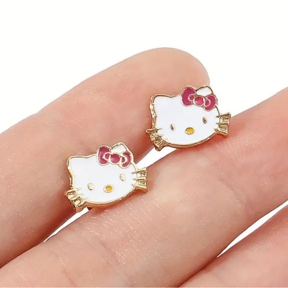 Hello Kitty Jewelry - Kawaii Hello Kitty Earrings. Cat Ear Party Jewelry Sanrio Licensed